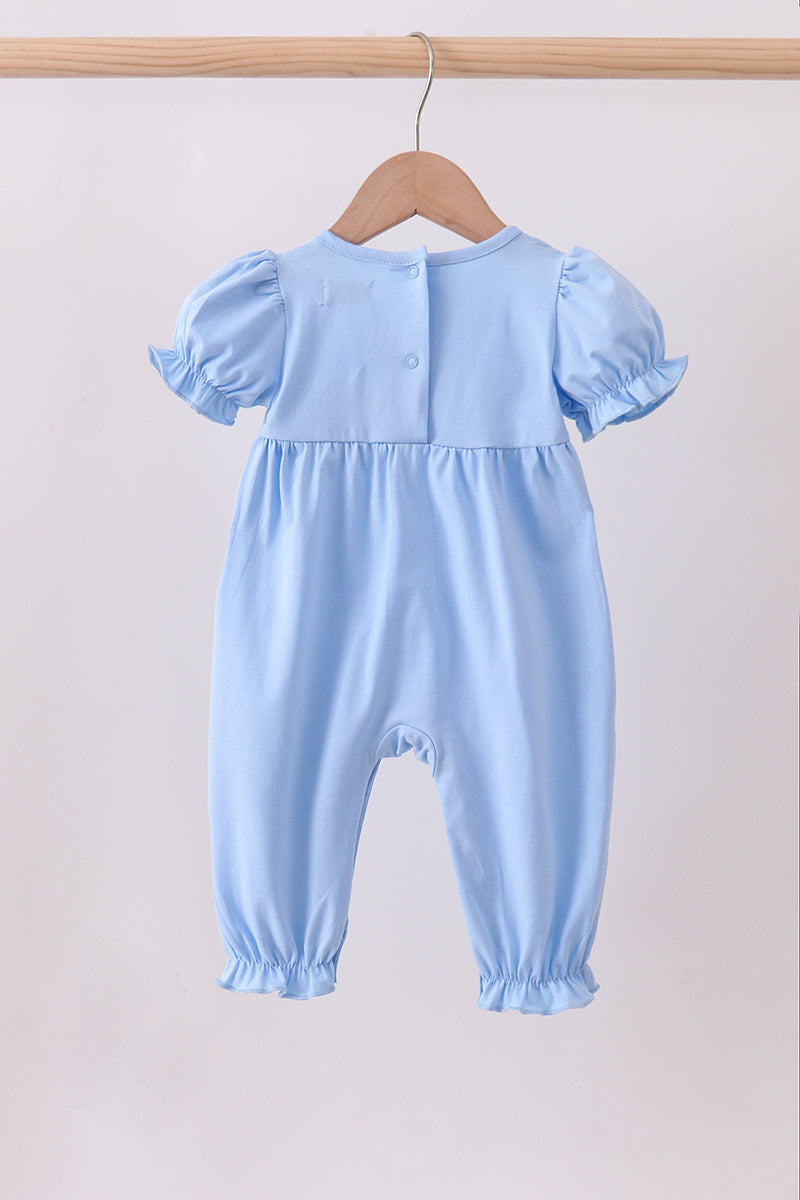 Blue bow applique romper - Aaria Tees Aaria Tees