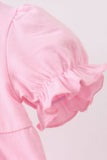 Pink bow applique romper - Aaria Tees Aaria Tees