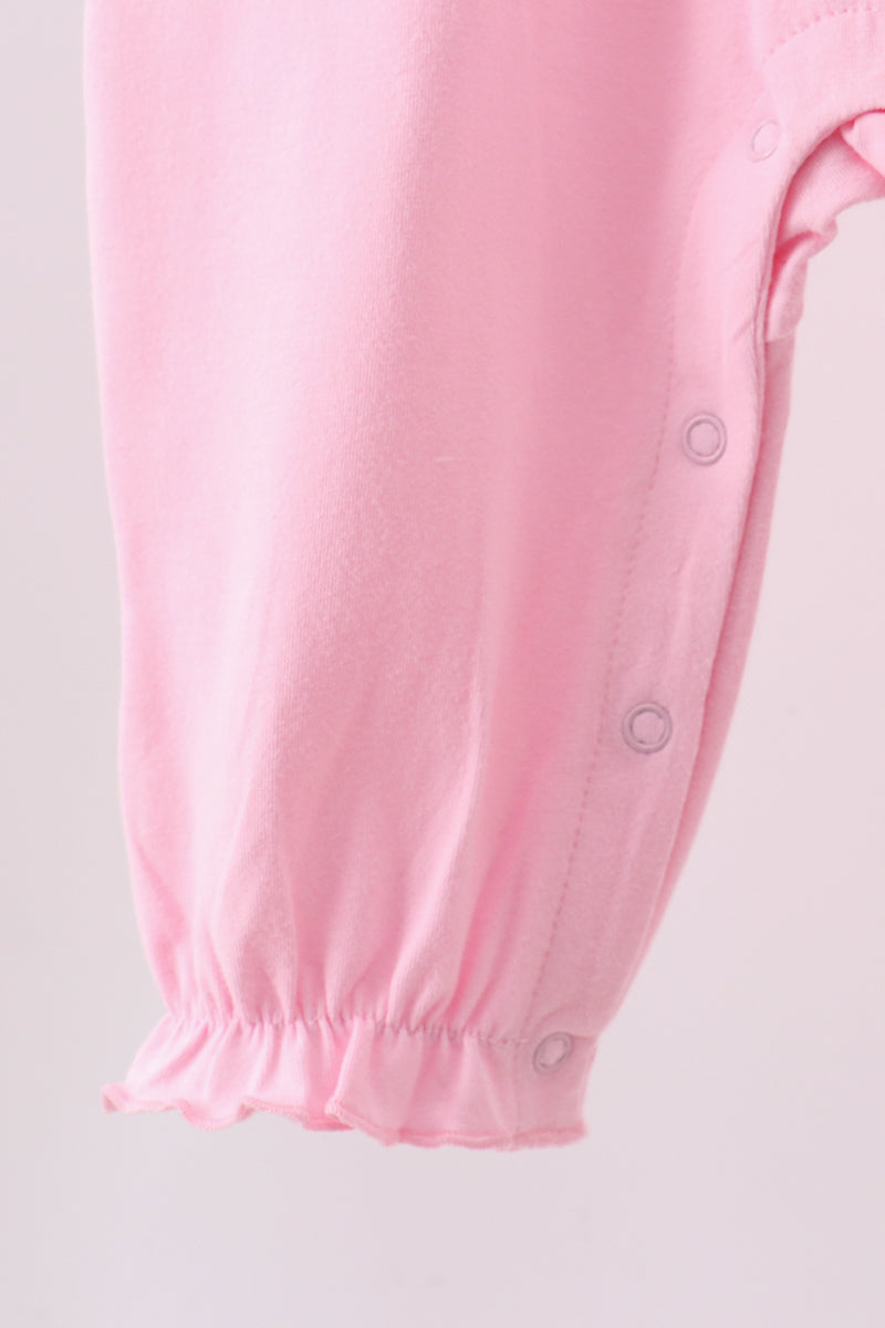 Pink bow applique romper - Aaria Tees Aaria Tees