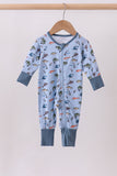 Green fish print bamboo romper - Aaria Tees Aaria Tees