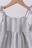 Blue stripe shark embroidery bloomer set - Aaria Tees Aaria Tees