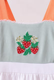 Sage strawberry embroidery ruffle dress - Aaria Tees Aaria Tees