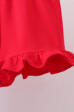 Blue stripe bow fireworks embroidery ruffle shorts set - Aaria Tees Aaria Tees