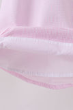 Pink stripe watermelon embroidery seersucker dress - Aaria Tees Aaria Tees