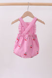 Pink cherry gingham ruffle bubble - Aaria Tees Aaria Tees
