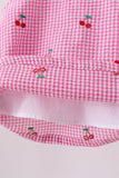 Pink cherry gingham bloomer set - Aaria Tees Aaria Tees