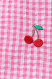 Pink cherry gingham shorts set - Aaria Tees Aaria Tees