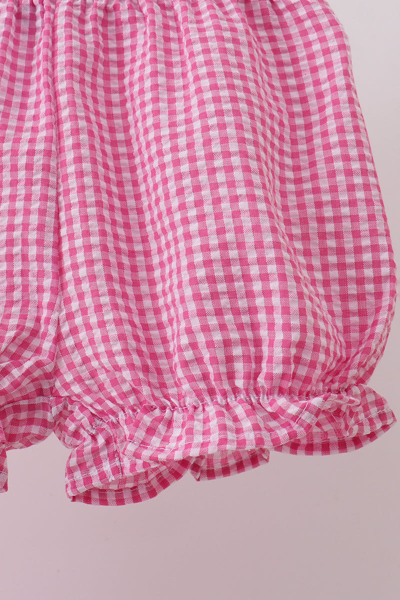 Pink cherry gingham shorts set - Aaria Tees Aaria Tees