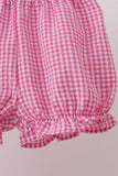 Pink cherry gingham shorts set - Aaria Tees Aaria Tees