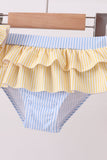 Colorblock crab embroidery ruffle 2pc swimsuit - Aaria Tees Aaria Tees