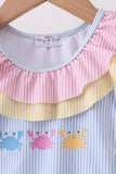 Colorblock crab embroidery ruffle swimsuit - Aaria Tees Aaria Tees