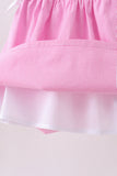 Pink bow gingham ruffle dress - Aaria Tees Aaria Tees