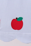 Blue School Applique Dress Aaria Tees