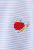 Blue Apple Pencil Pocket Top Aaria Tees