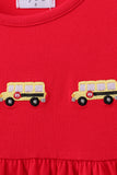 Red School bus Bow Dress Aaria Tees