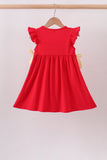 Red School bus Bow Dress Aaria Tees
