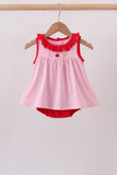 Pink Apple Embroidery Bubble Aaria Tees