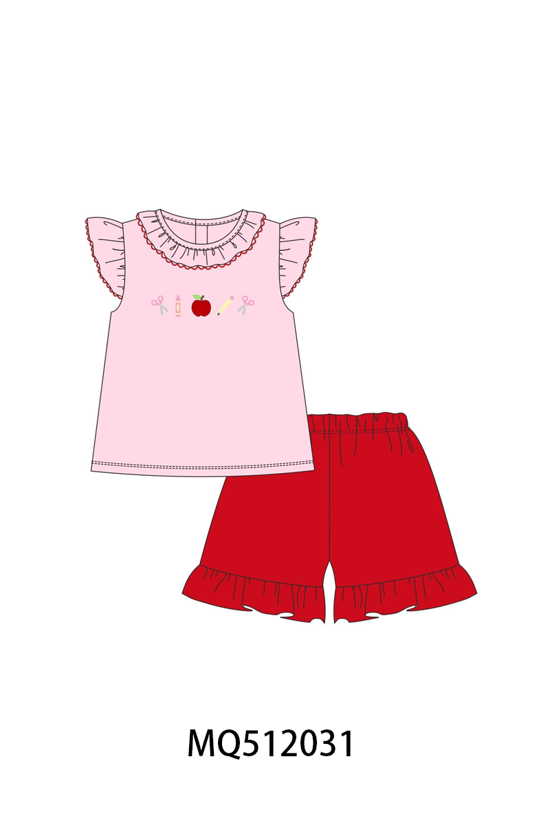 Pink Apple Embroidery Set