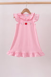 Pink Apple Ruffle Dress Aaria Tees