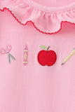 Pink Apple Ruffle Dress Aaria Tees
