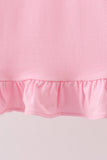 Pink Apple Ruffle Dress Aaria Tees
