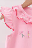 Pink Apple Ruffle Dress Aaria Tees