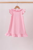 Pink Apple Ruffle Dress Aaria Tees