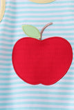 Blue Apple Embroidery Bubble Aaria Tees