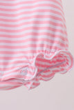 Pink Apple Pencil Embroidery Bubble Aaria Tees