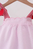 Pink Apple Gingham Bubble Aaria Tees