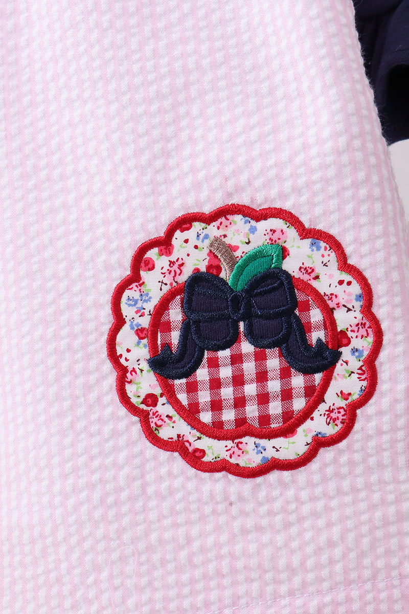 Pink Apple Gingham Set - Aaria Tees Aaria Tees