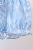 Blue Apple Smocked Bloomer Set - Aaria Tees Aaria Tees