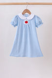 Blue Apple Smocked Dress Aaria Tees