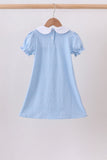 Blue Apple Smocked Dress Aaria Tees