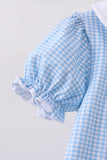 Blue Apple Smocked Dress Aaria Tees