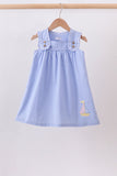 Blue Sailboat Embroidered Dress - Aaria Tees Aaria Tees