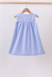 Blue Sailboat Embroidered Dress - Aaria Tees Aaria Tees