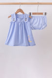 Blue Sailboat Embroidered Bloomer Set - Aaria Tees Aaria Tees