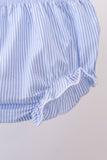 Blue Sailboat Embroidered Bloomer Set - Aaria Tees Aaria Tees
