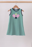 Green Ball Applique Dress Aaria Tees