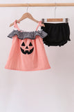 Orange Jack-O-Lantern Bloomer Set - Aaria Tees Aaria Tees