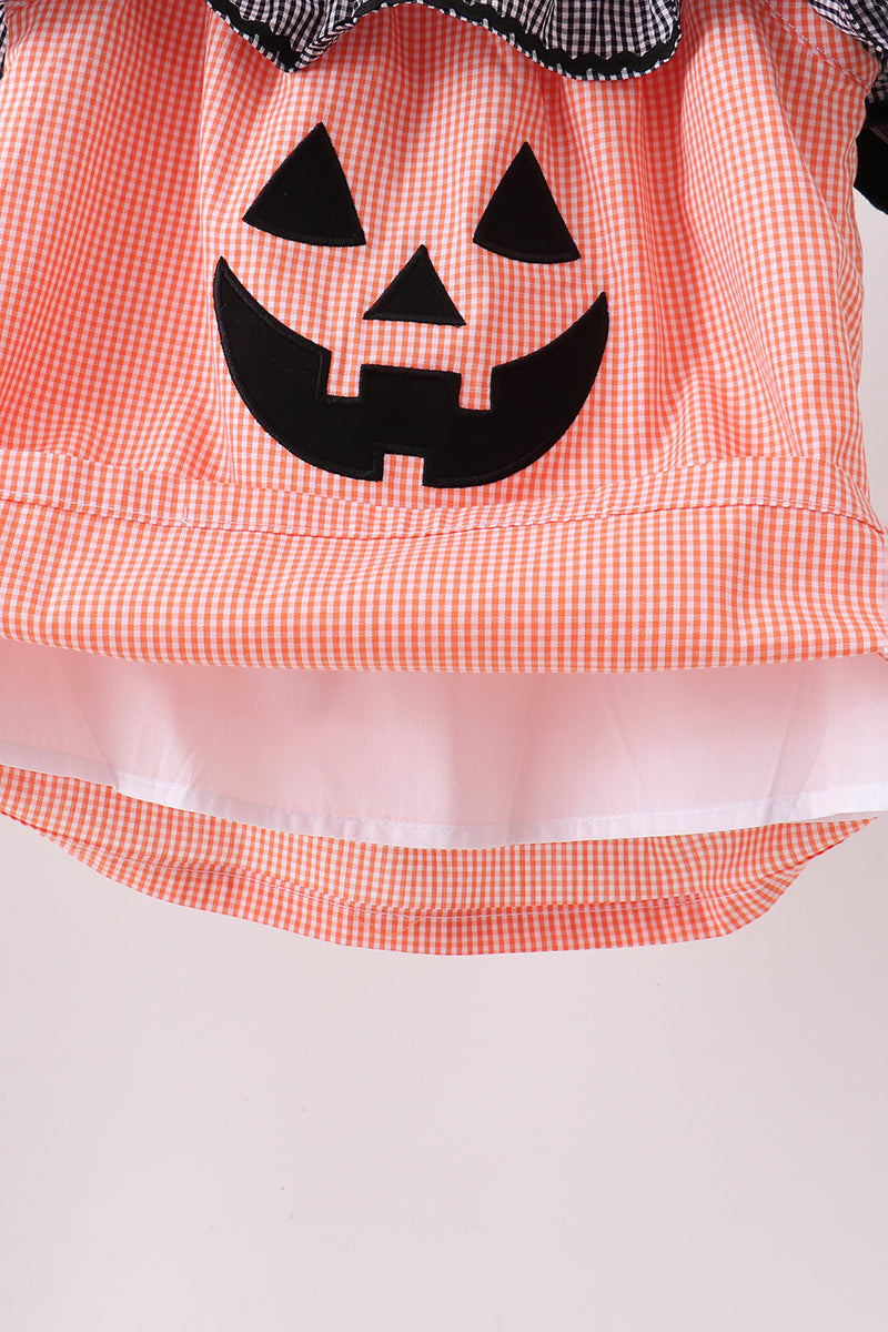 Orange Jack-O-Lantern Bloomer Set - Aaria Tees Aaria Tees