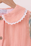 Pumpkin Jacquard plaid button dress - Aaria Tees Aaria Tees