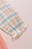 Pumpkin Jacquard plaid button dress - Aaria Tees Aaria Tees