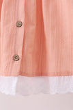Pumpkin Jacquard plaid button dress - Aaria Tees Aaria Tees