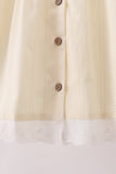 Cream plaid button dress - Aaria Tees Aaria Tees