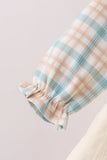 Cream plaid button dress - Aaria Tees Aaria Tees