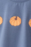 Teal pumpkin embroidery pants set - Aaria Tees Aaria Tees