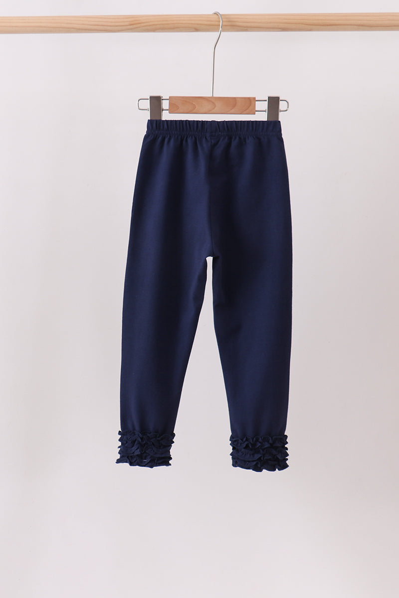 Navy icing ruffle pants - Aaria Tees Aaria Tees