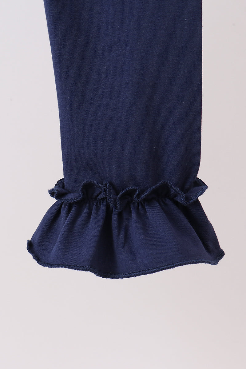 Navy ruffle pants - Aaria Tees Aaria Tees